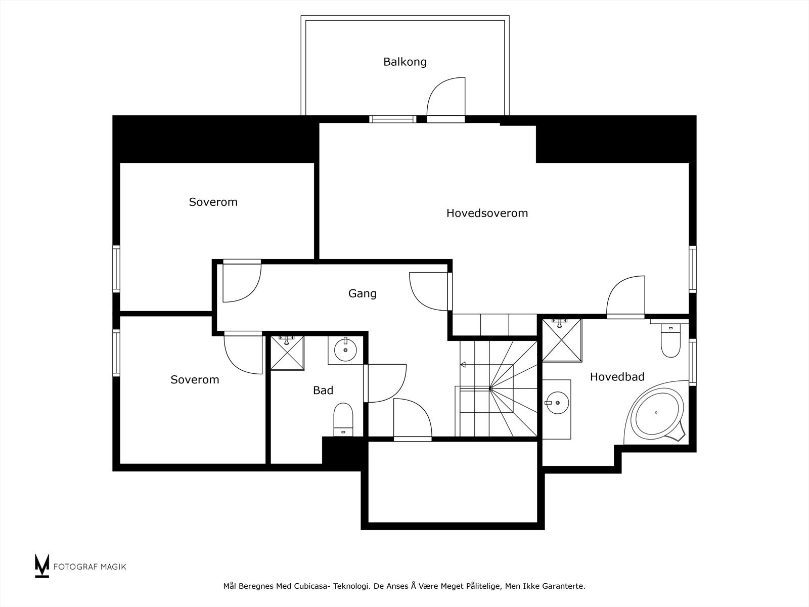 Plantegning - andre etasje. Galleribilde