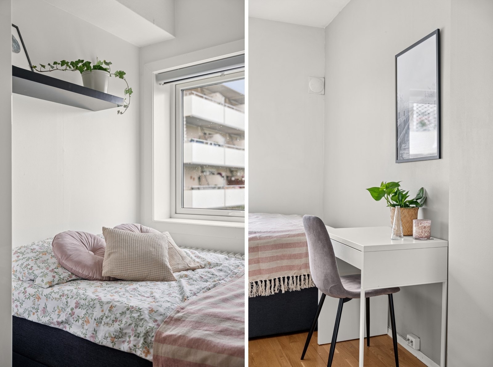 Begge soverommene vender inn mot en stille og skjermet bakgård, noe som gir rolige omgivelser og bidrar til en god nattesøvn, fri for støy fra trafikk. Galleribilde