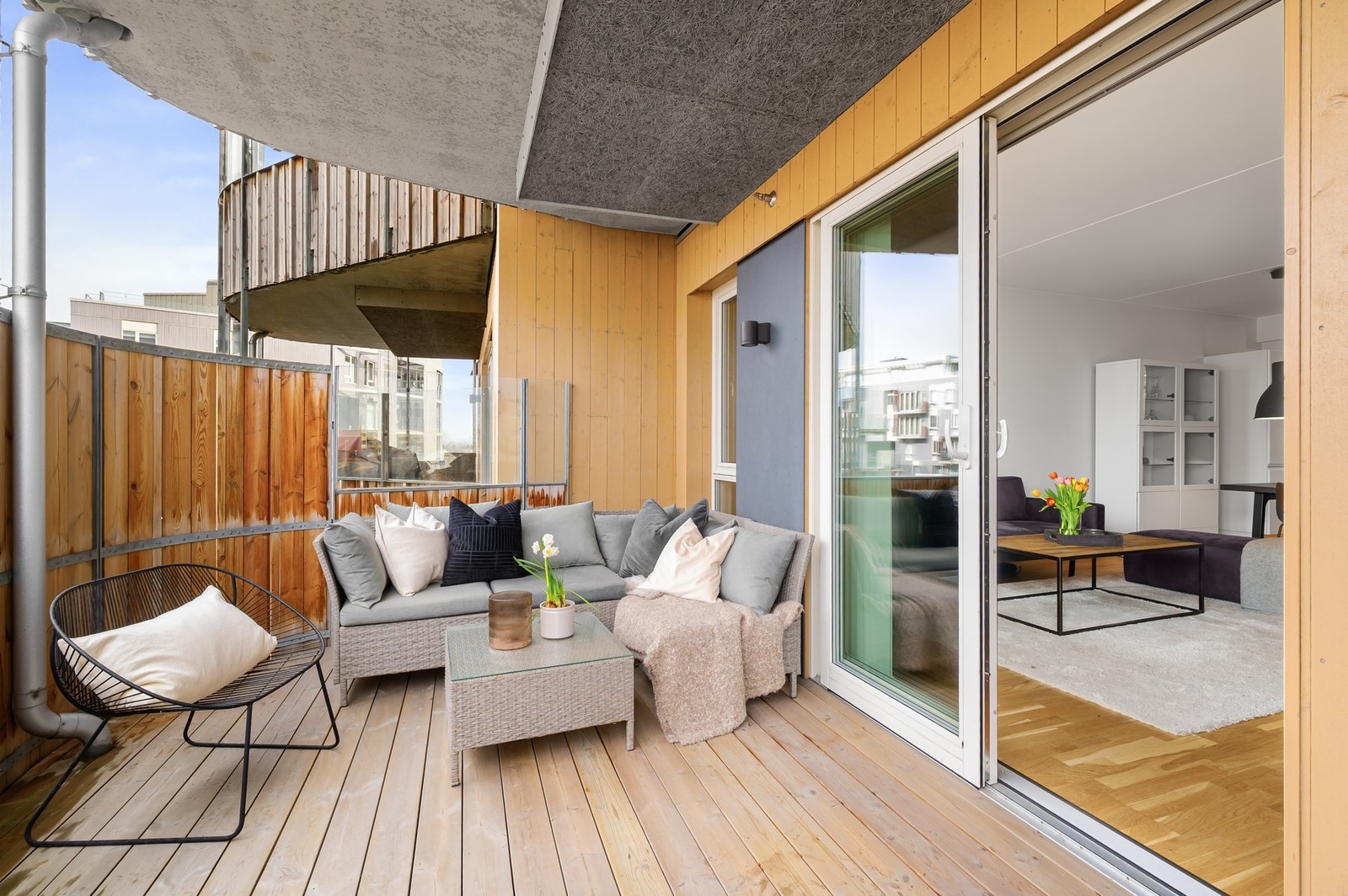 Her får du en flott overgang mellom inne- og utearealer. Galleribilde