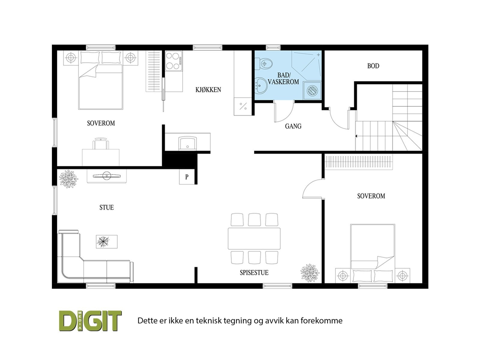 Plantegning 2.etasje. Galleribilde