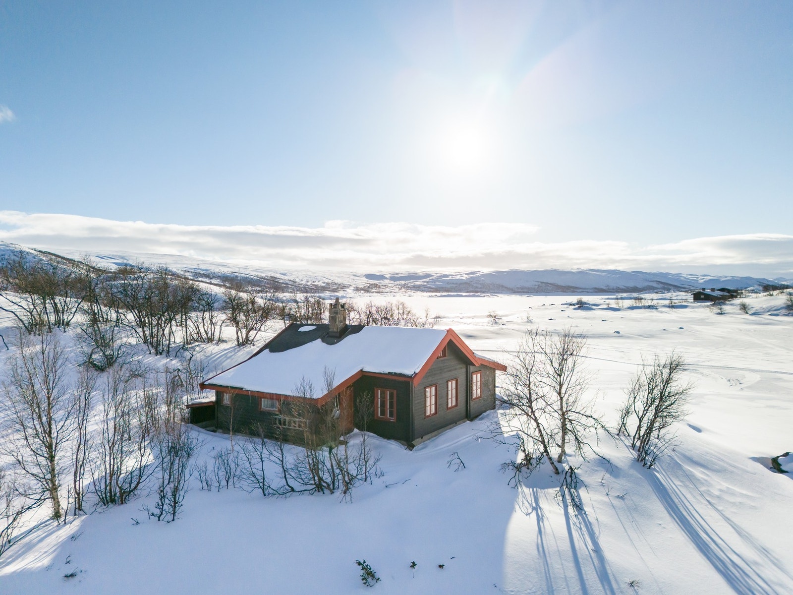 Én av kun to hytter på idylliske Usteholmen på Ustaoset Galleribilde