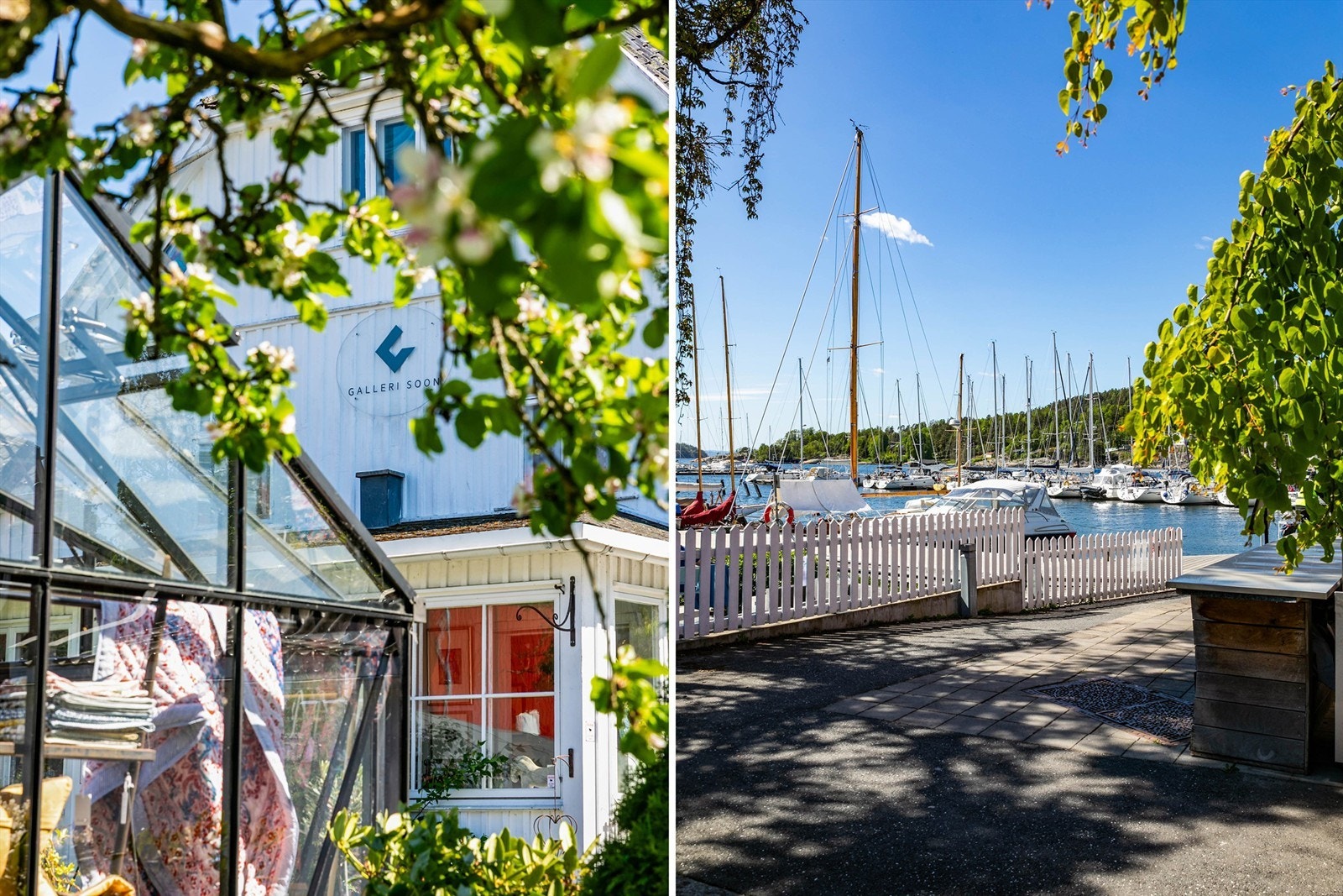 Foruten å være Oslofjordens egen sørlandsidyll er Son også kjent for sitt etablerte kunstnermiljø og severdige utstillinger. Galleribilde