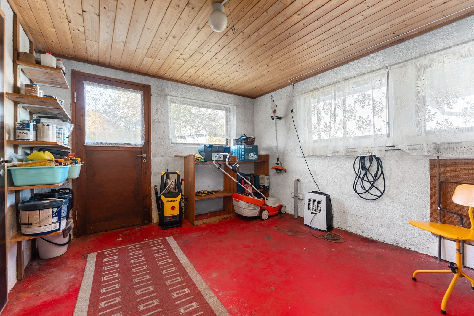 Verkstedrom som tidligere var vaskerom. Galleribilde