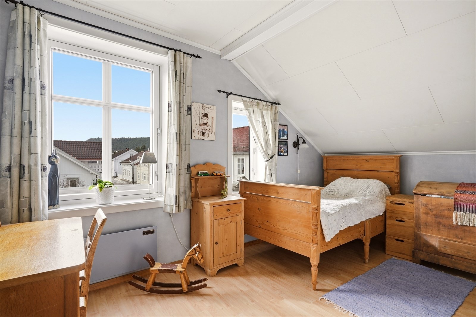 Innredet rom brukt som soverom. Galleribilde