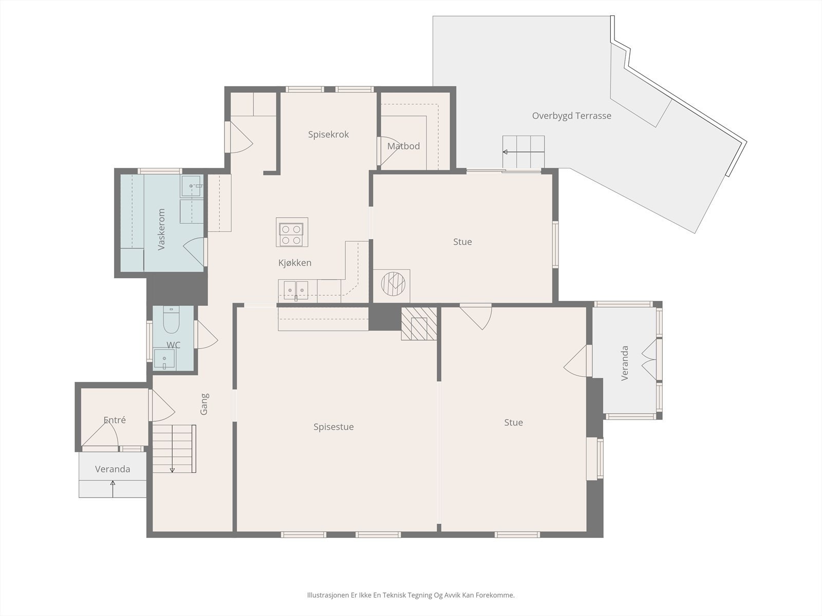 Plantegning, 1.etasje bolig 1 Galleribilde