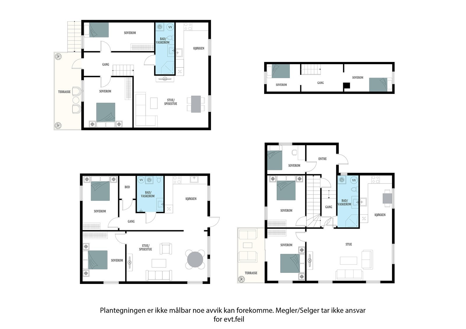 Plantegning - Loft er godkjent til to boder Galleribilde