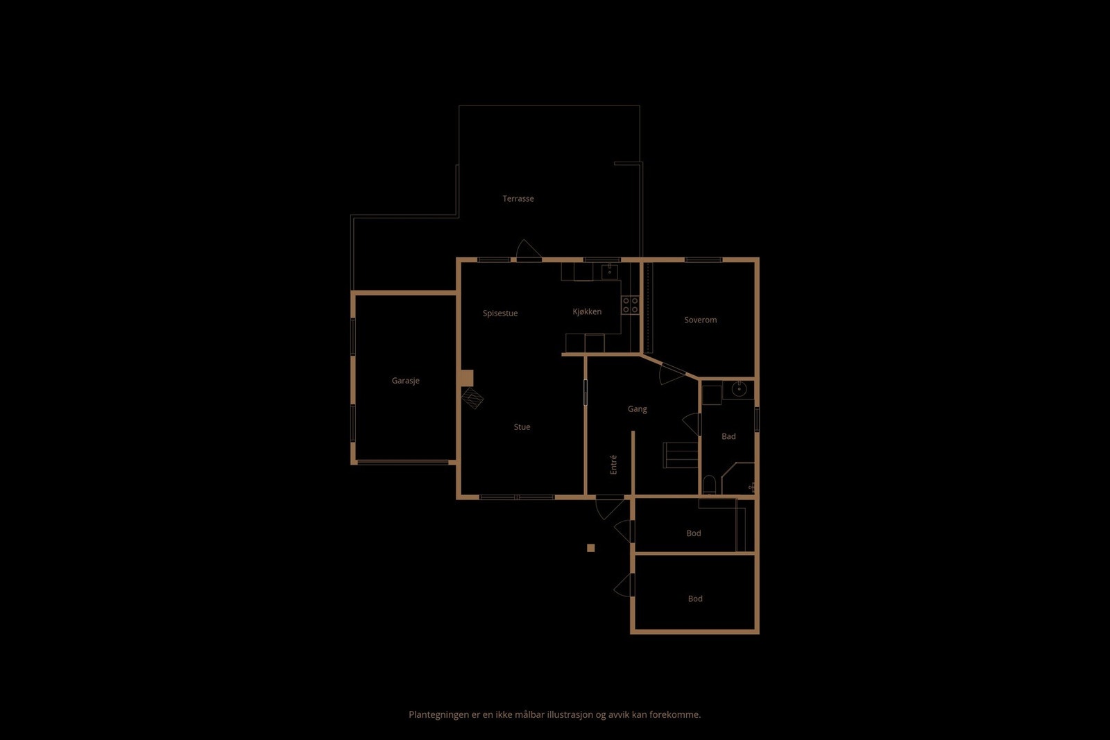 Plantegning av 1. etg. Galleribilde