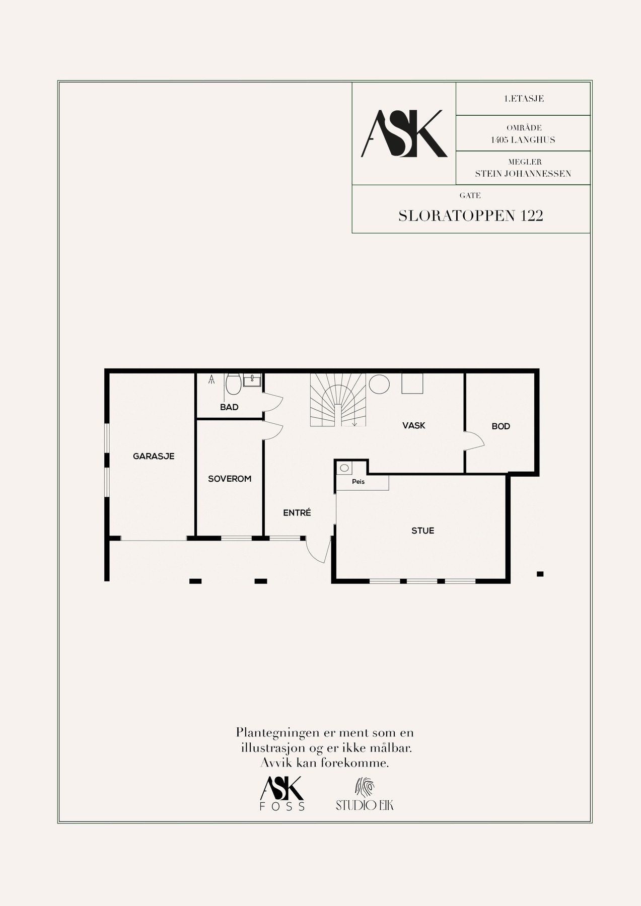 illustrasjon planløsning U. etasje Galleribilde