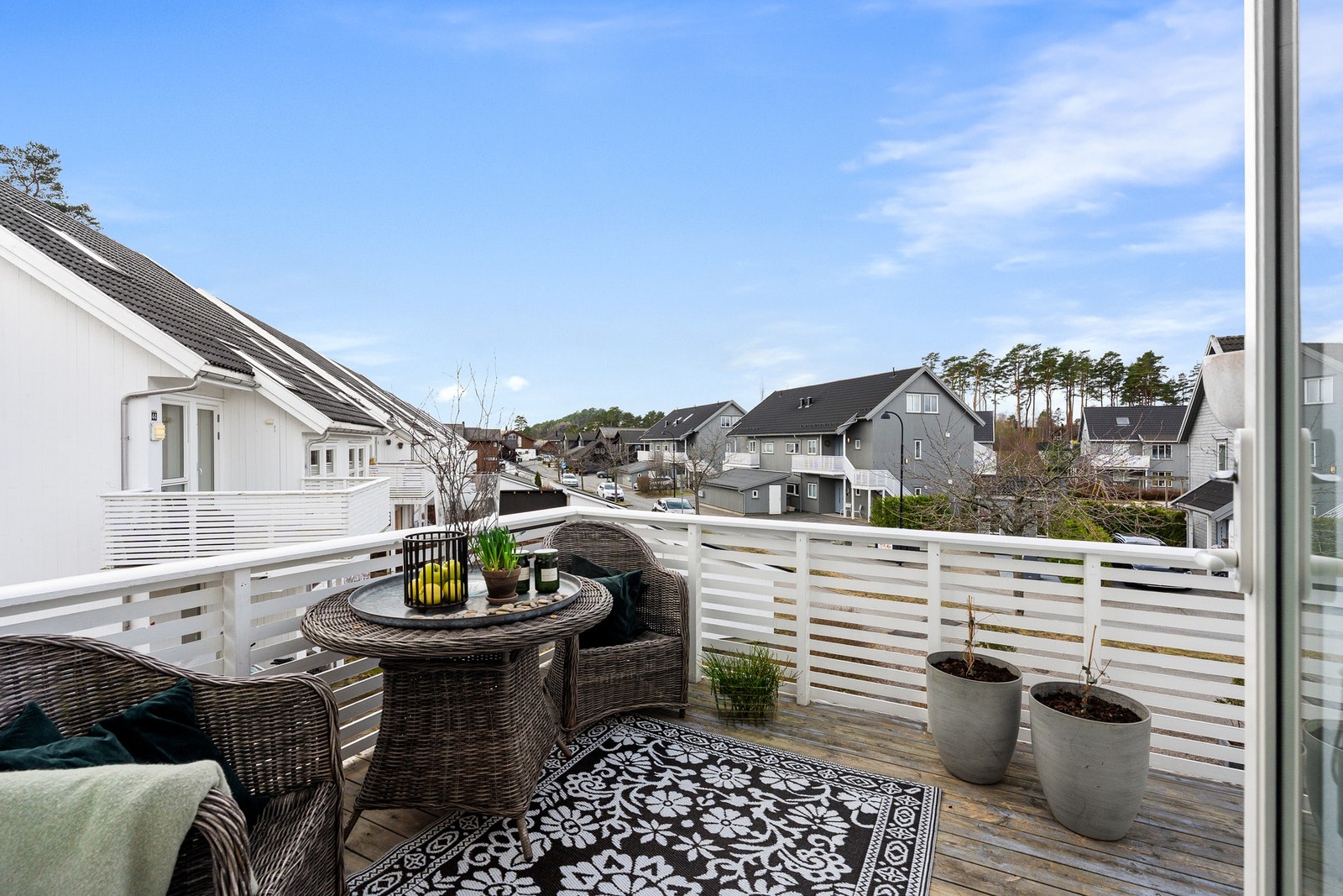 Veranda med ettermiddag- og kveldssom Galleribilde