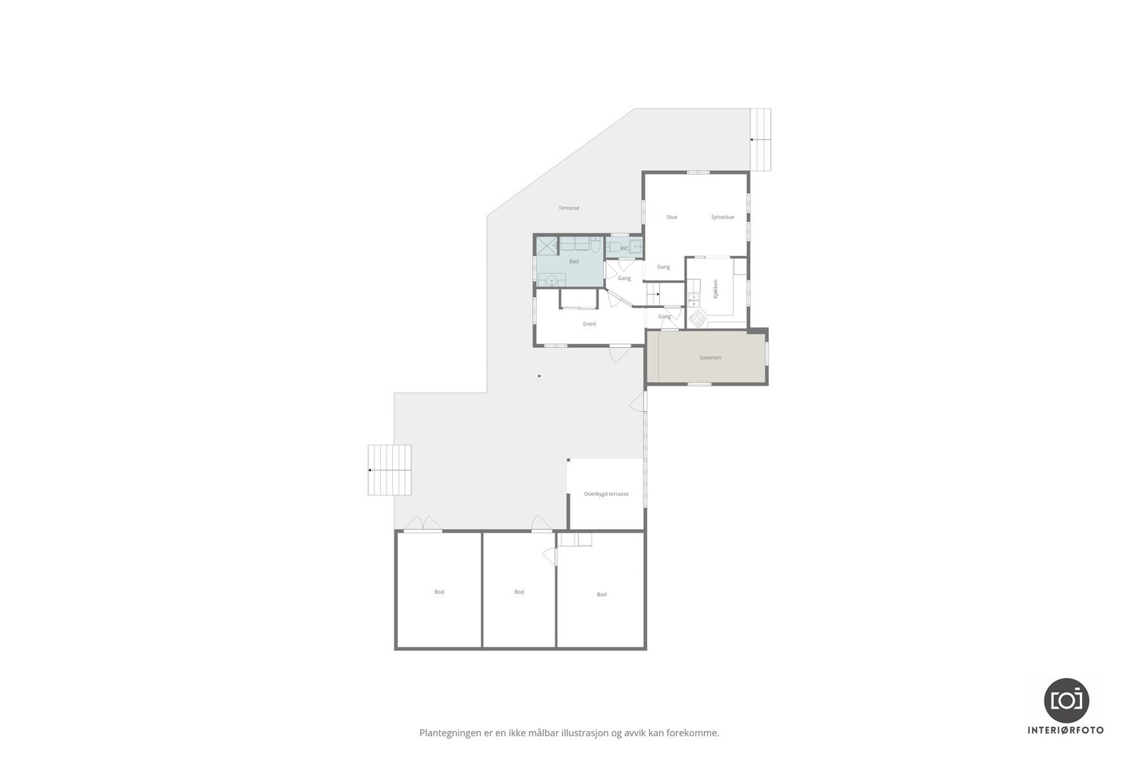 Plantegning 1.etg Galleribilde