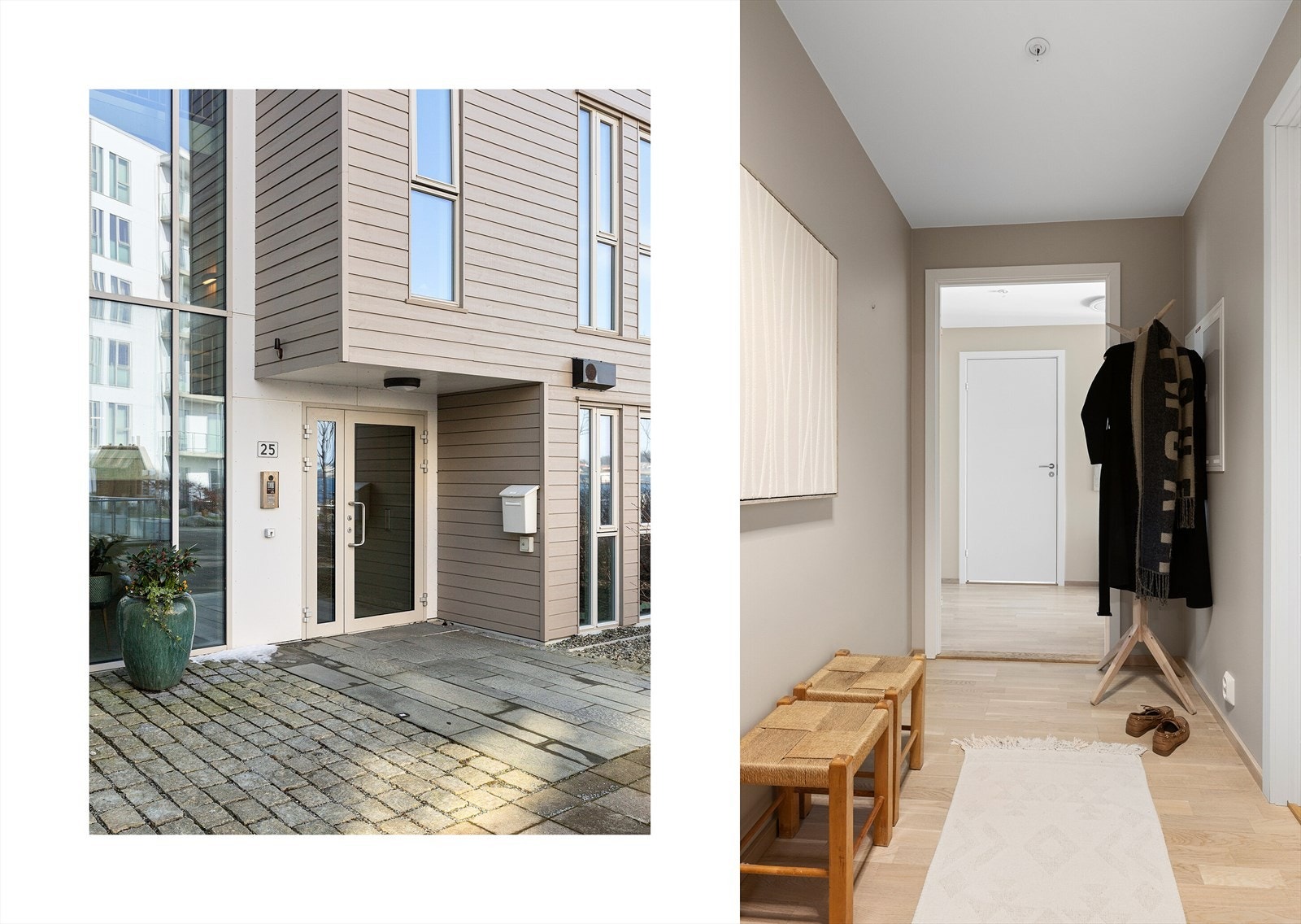 Hyggelig entre/inngangsparti inne så vel som ute. Galleribilde