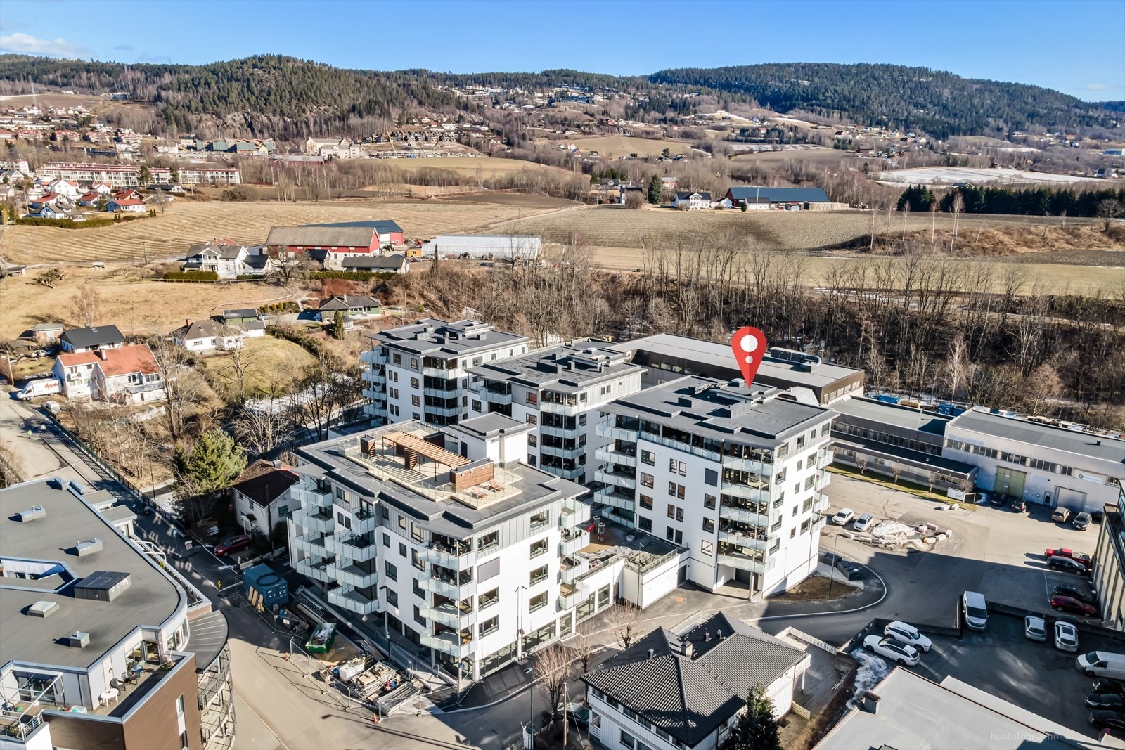 Bebyggelsen stor ferdig i 2021 og fremstår moderne og tidsriktig. Galleribilde