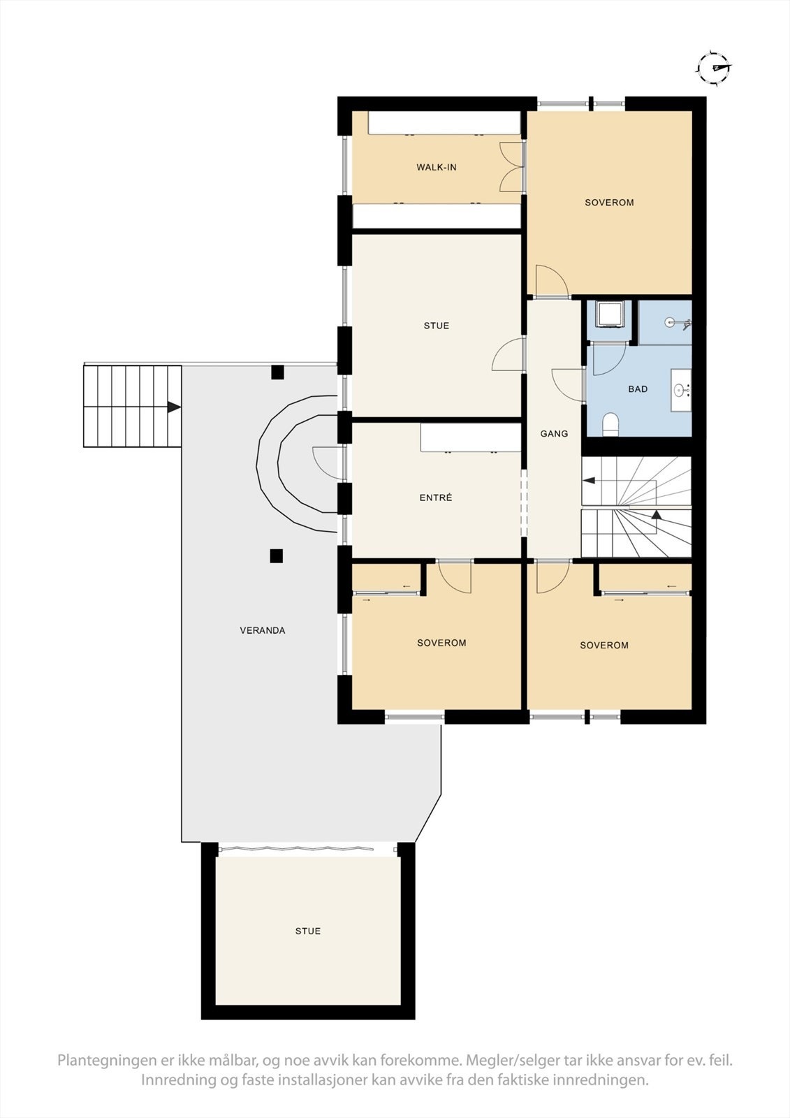 Plantegning U.etasje. Galleribilde