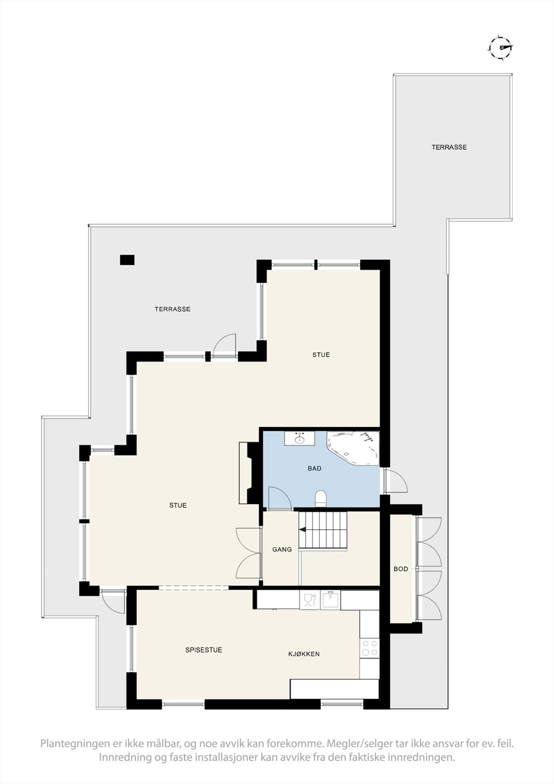 Plantegning 1. etasje. Galleribilde