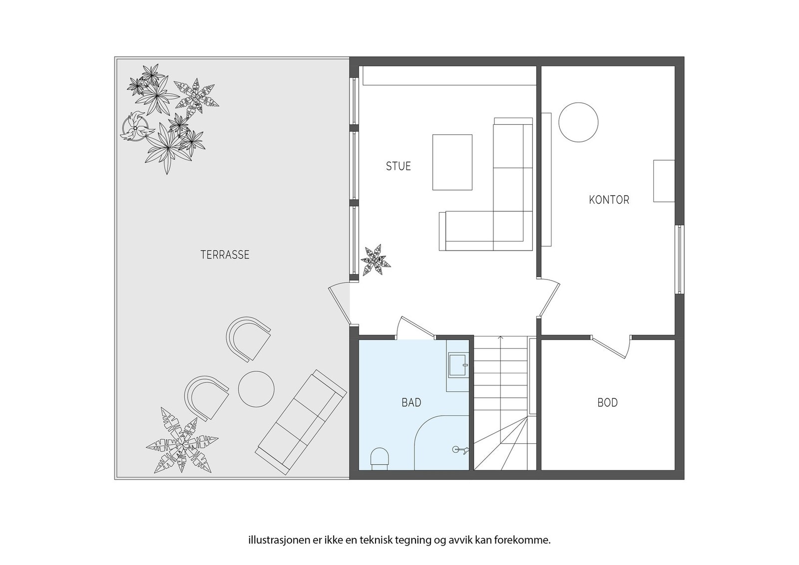 Plantegning 5. etasje Galleribilde