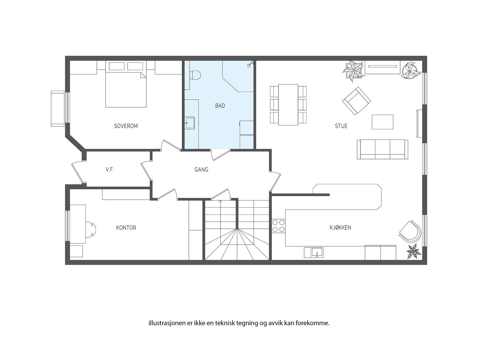 Plantegning 4 etasje Galleribilde