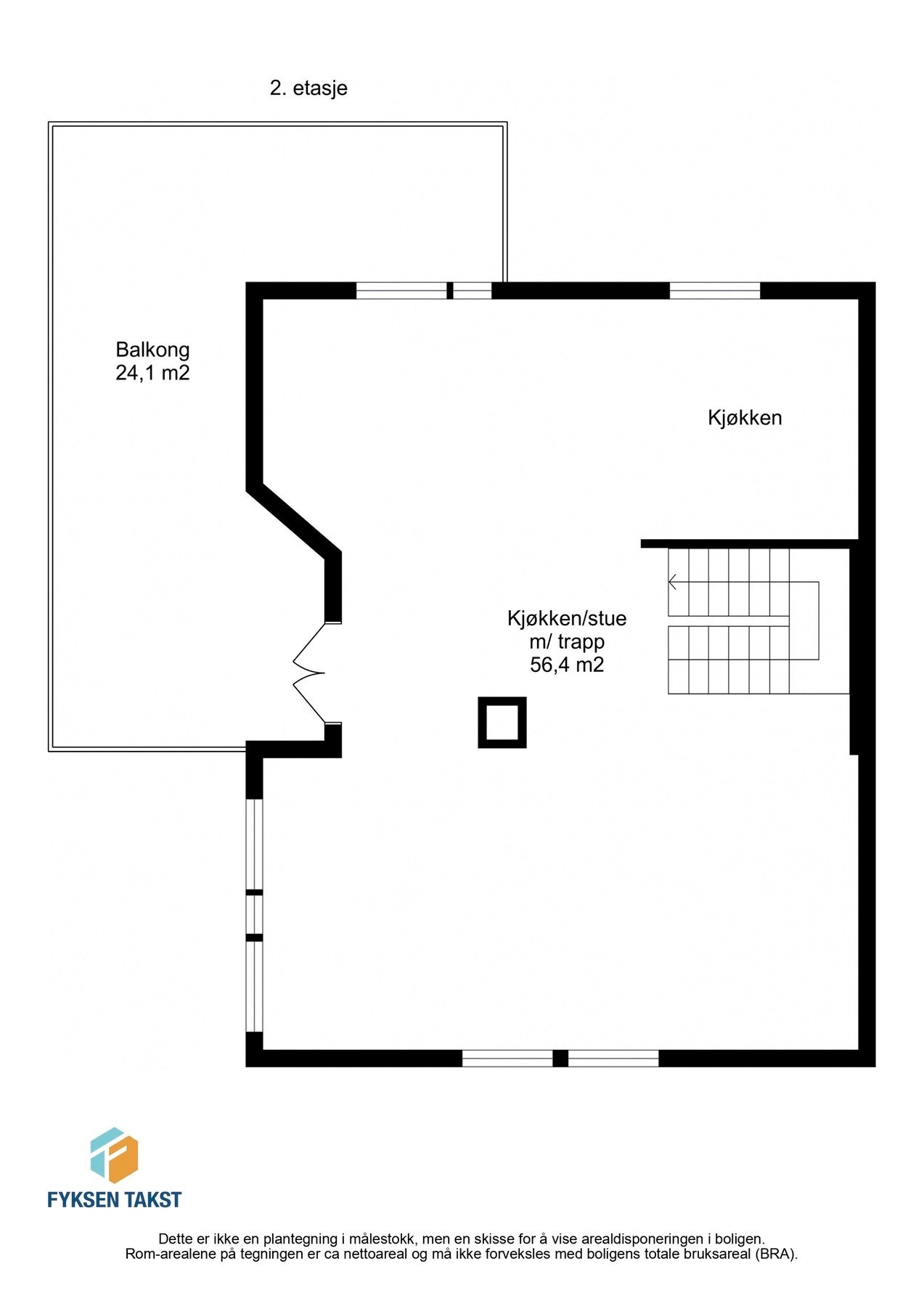 Planskisse 2.etasje. Galleribilde