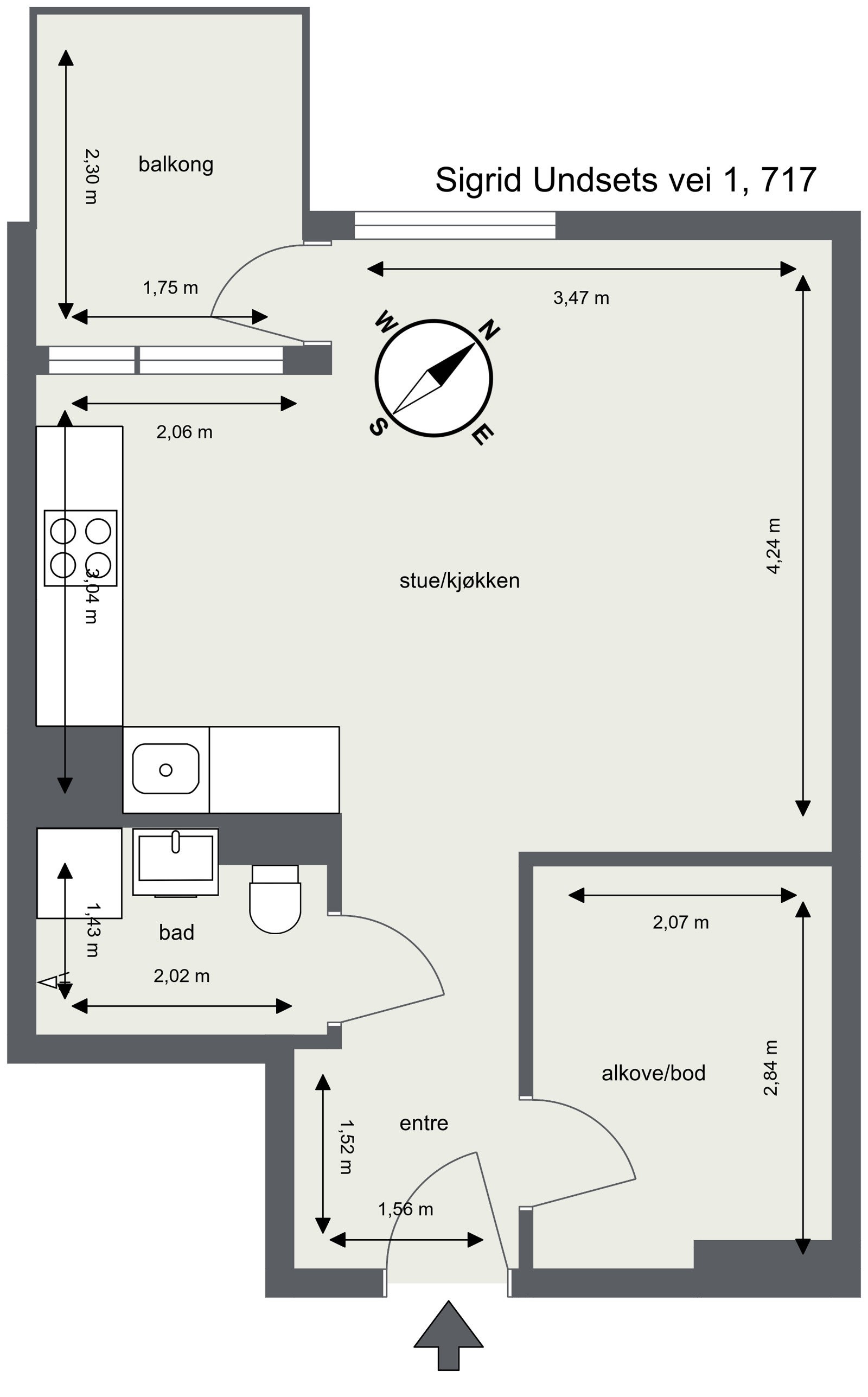 Sigrid Undsets vei 1, leil.nr 717 Galleribilde