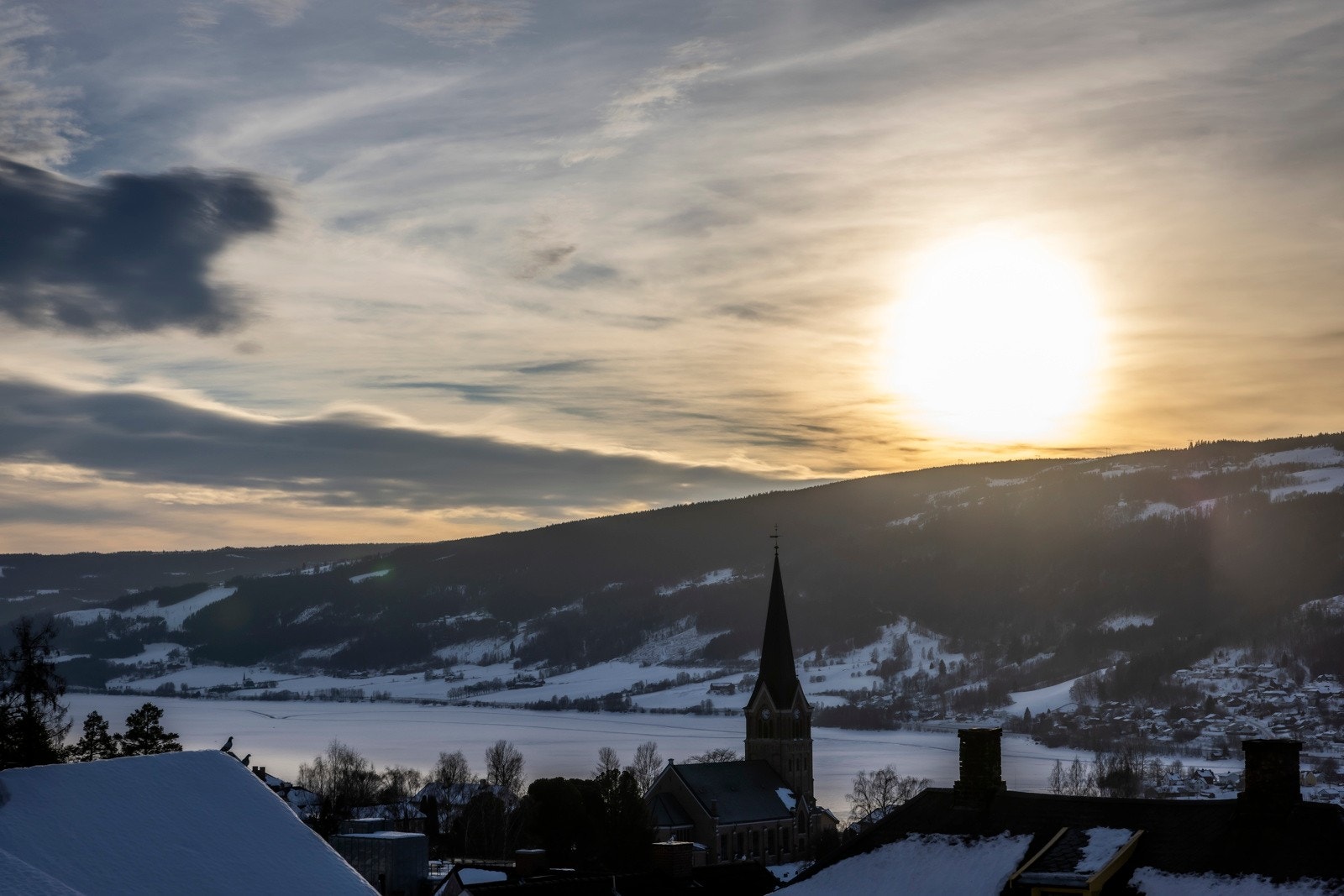 Nyt solnedgangen Galleribilde