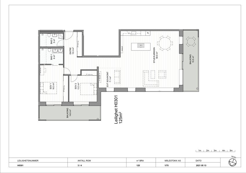 Plantegning 401 Galleribilde