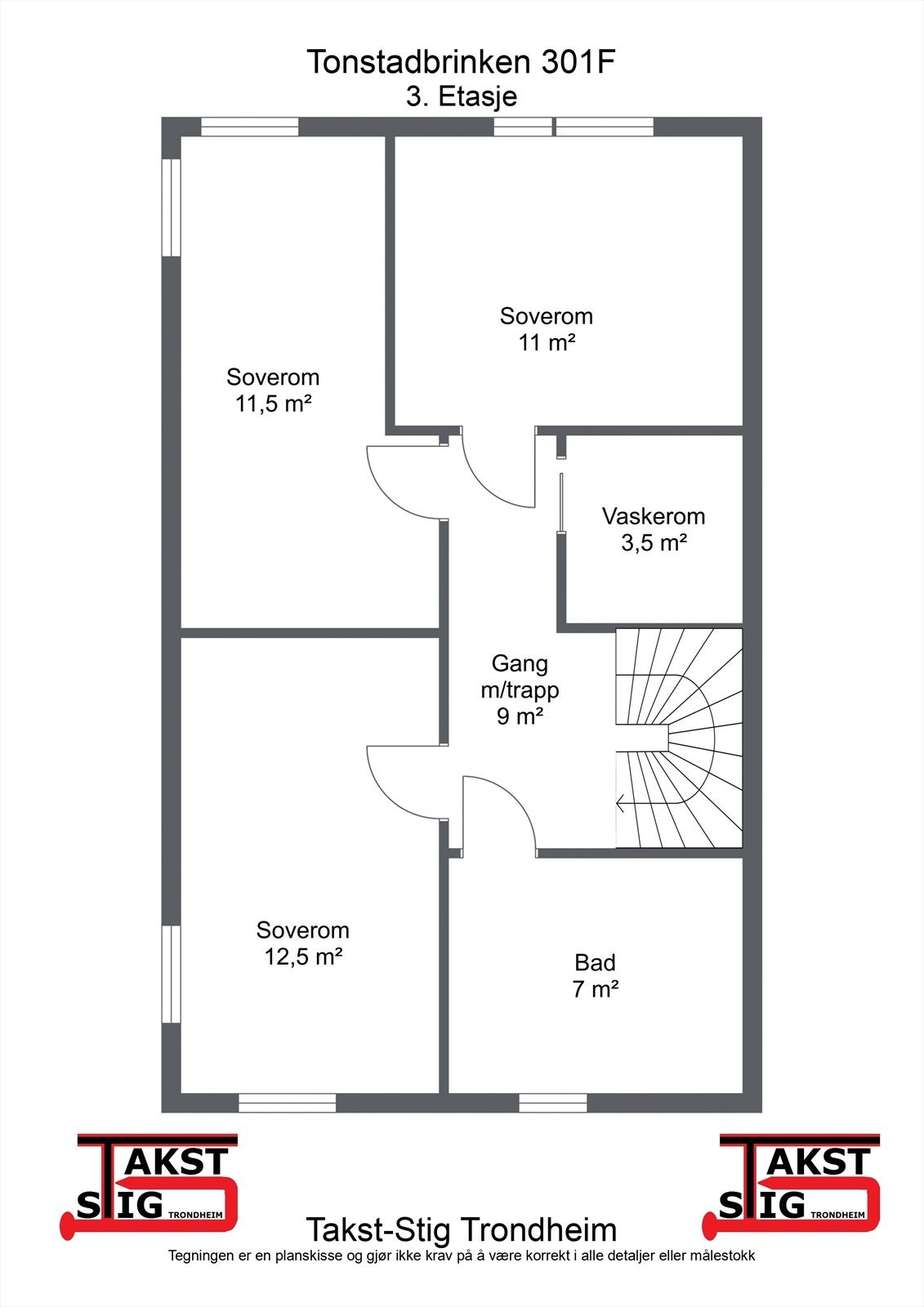 Planskisse - 3. etasje. Galleribilde