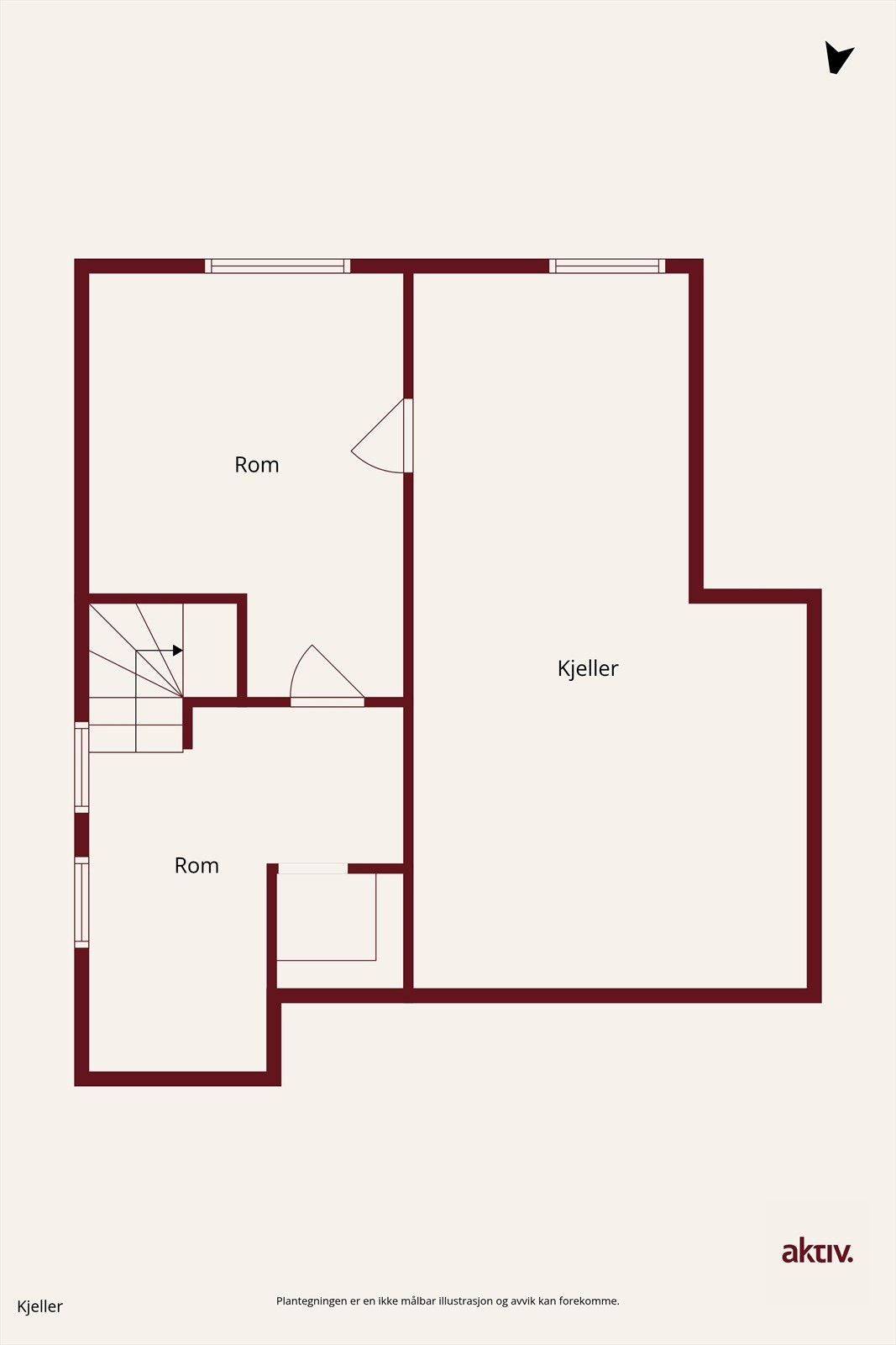 Plantegning kjeller Galleribilde