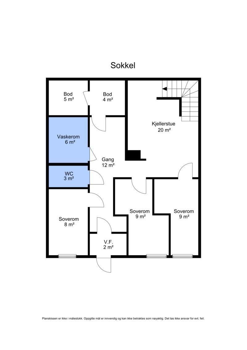 Planskisse sokkel Galleribilde