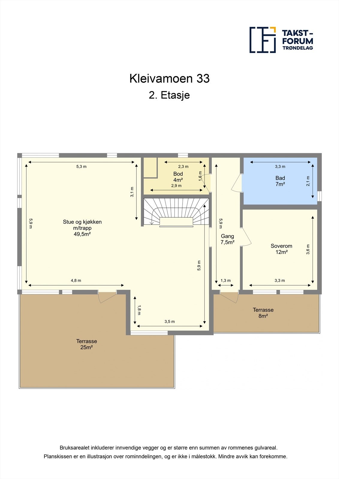 Planskisse - 2. etasje Galleribilde