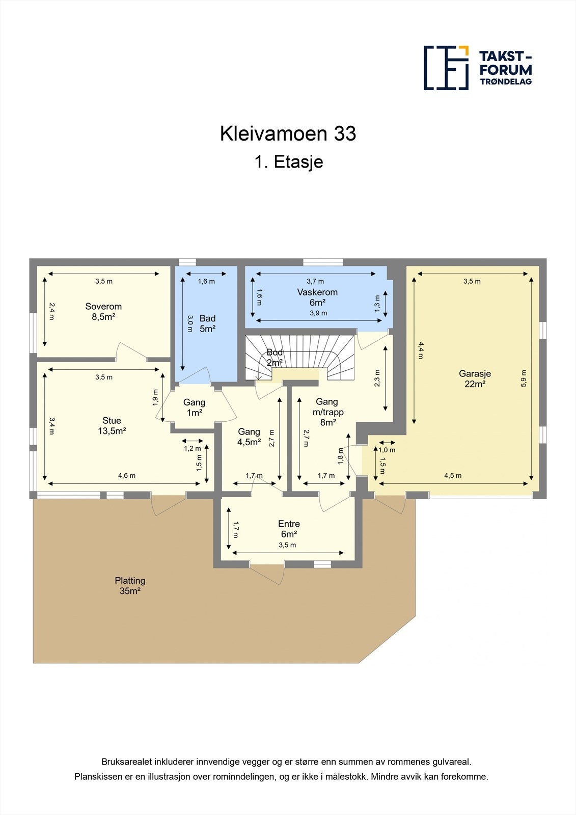 Planskisse - 1. etasje Galleribilde