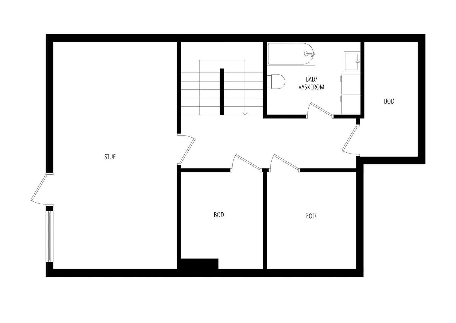 Plantegning underetasje. Galleribilde