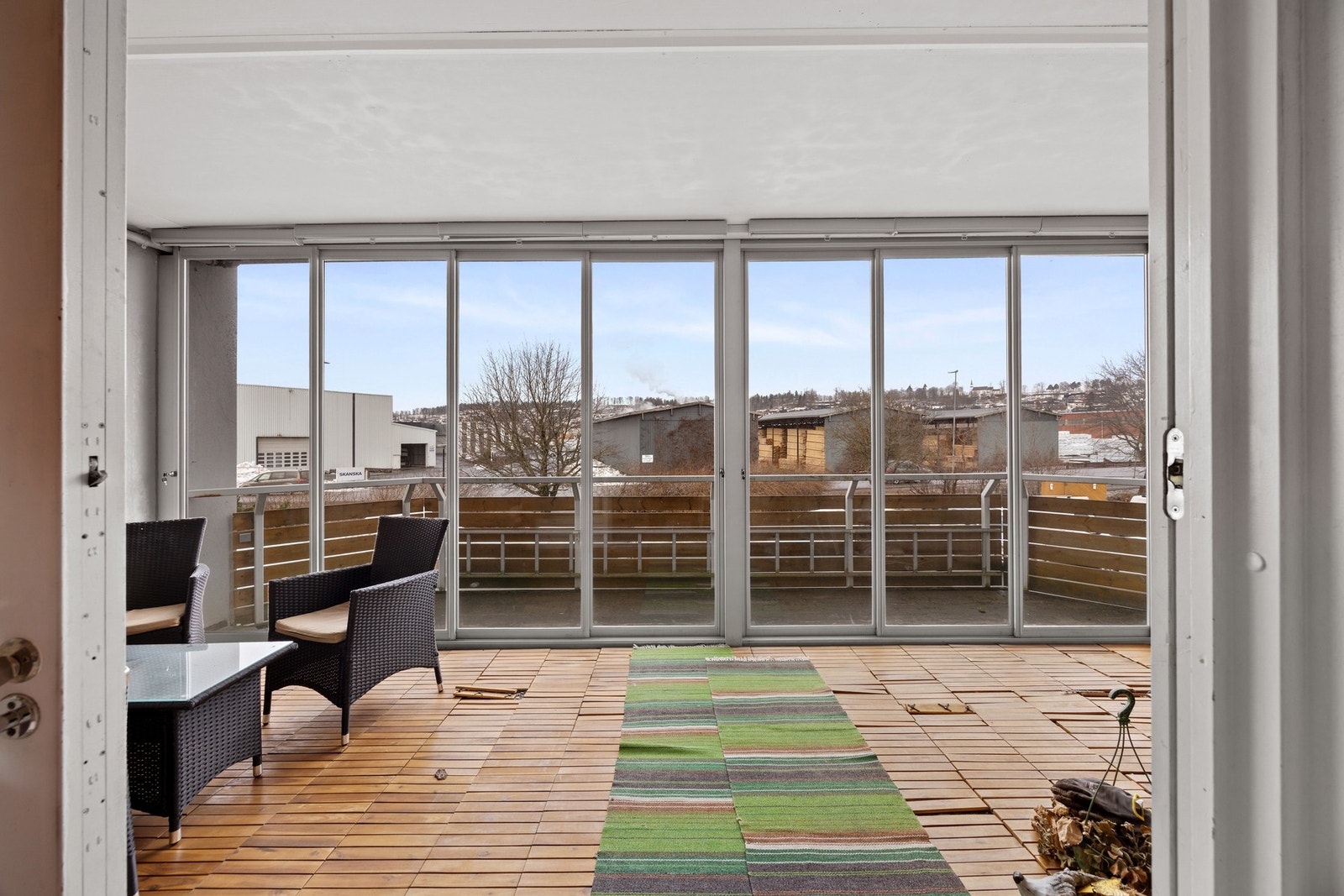 Innglasset balkong måler ca 20 kvm Galleribilde