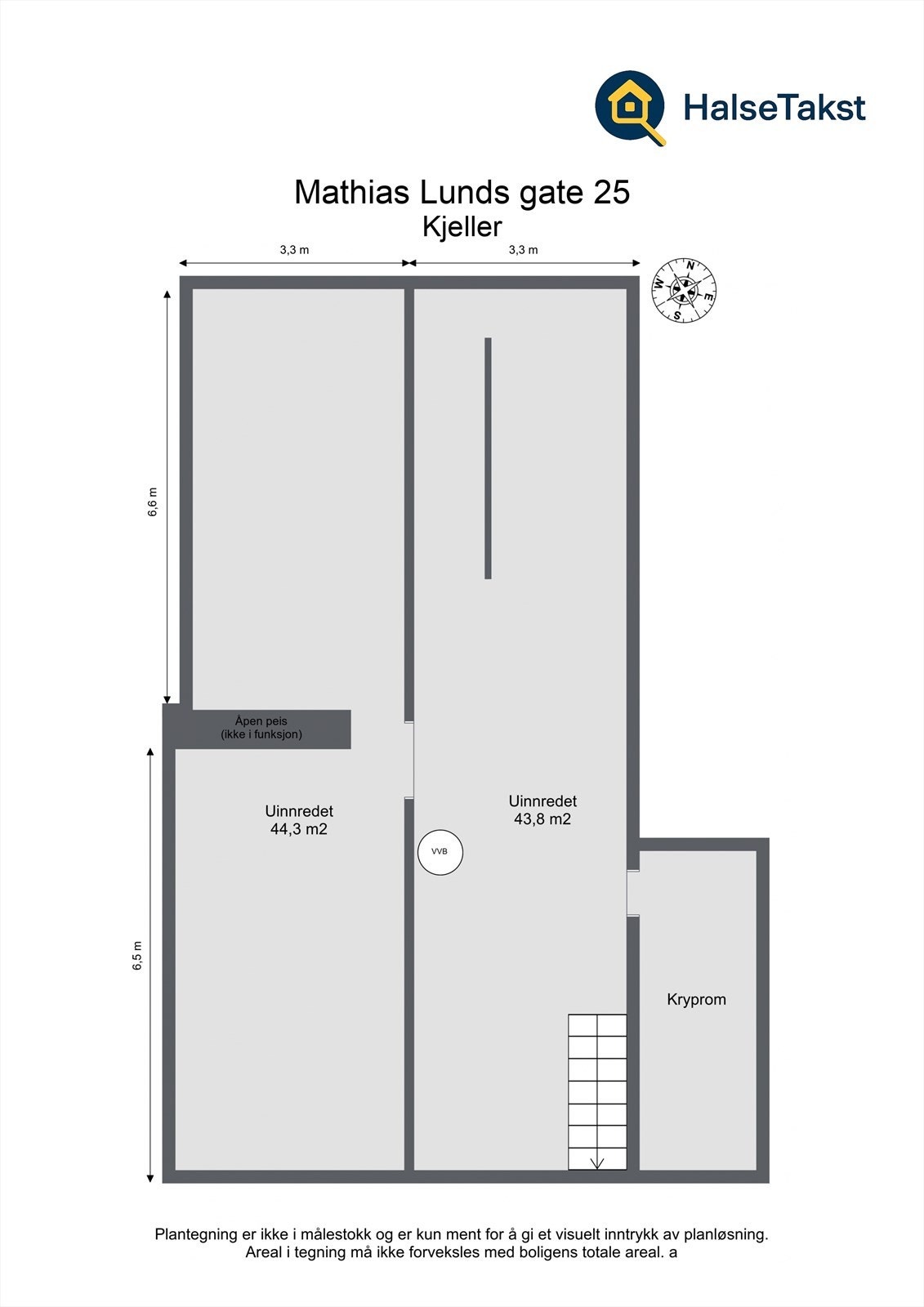 Planskisse kjeller Galleribilde