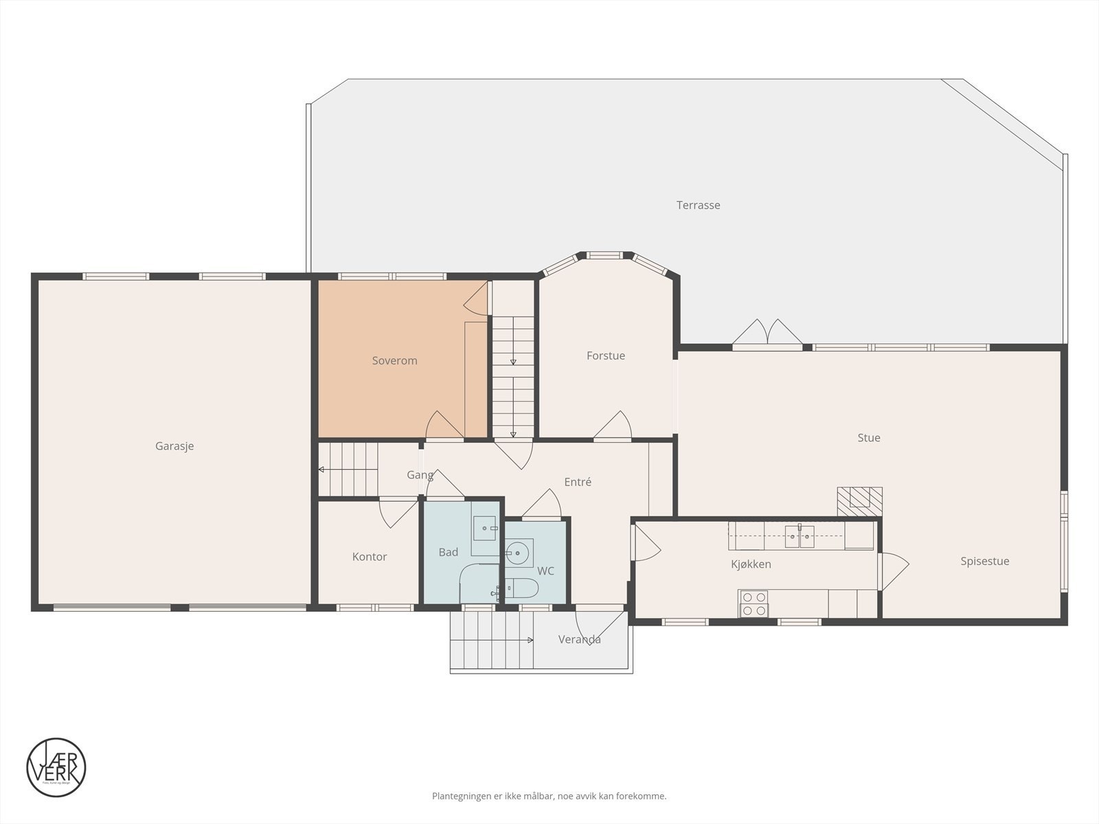 Plantegning hovedetasje Galleribilde