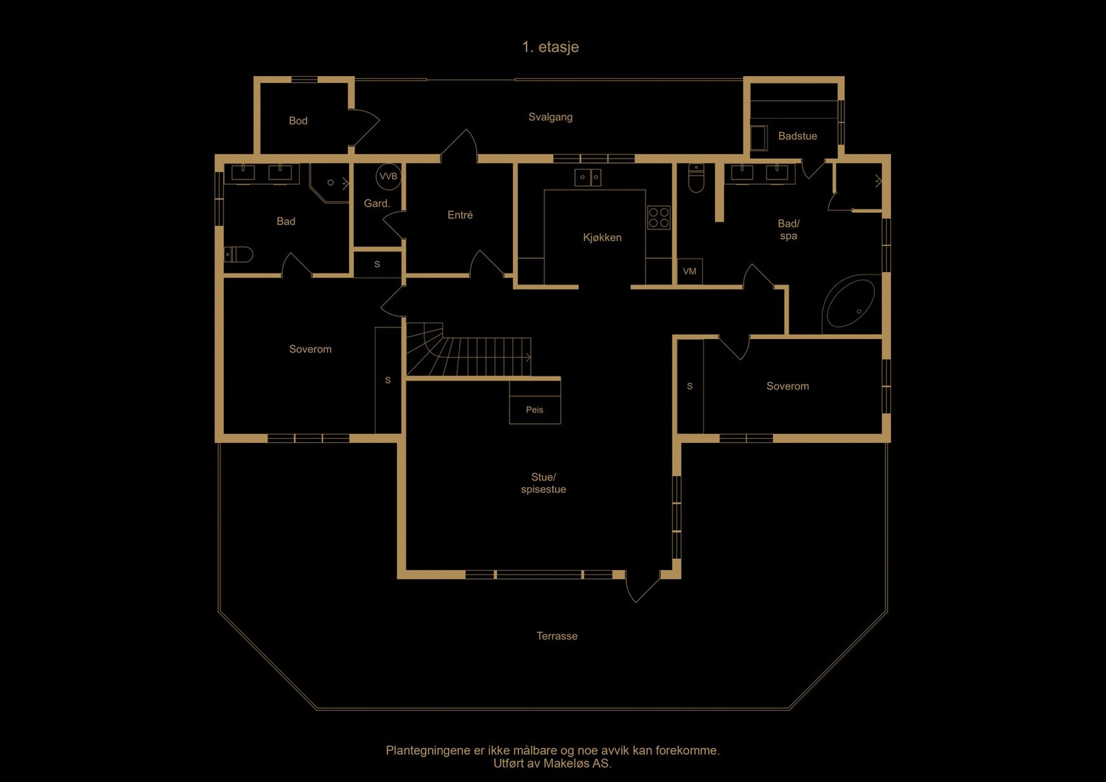 Plantegning 1. etasje - illustrasjon, avvik kan forekomme Galleribilde
