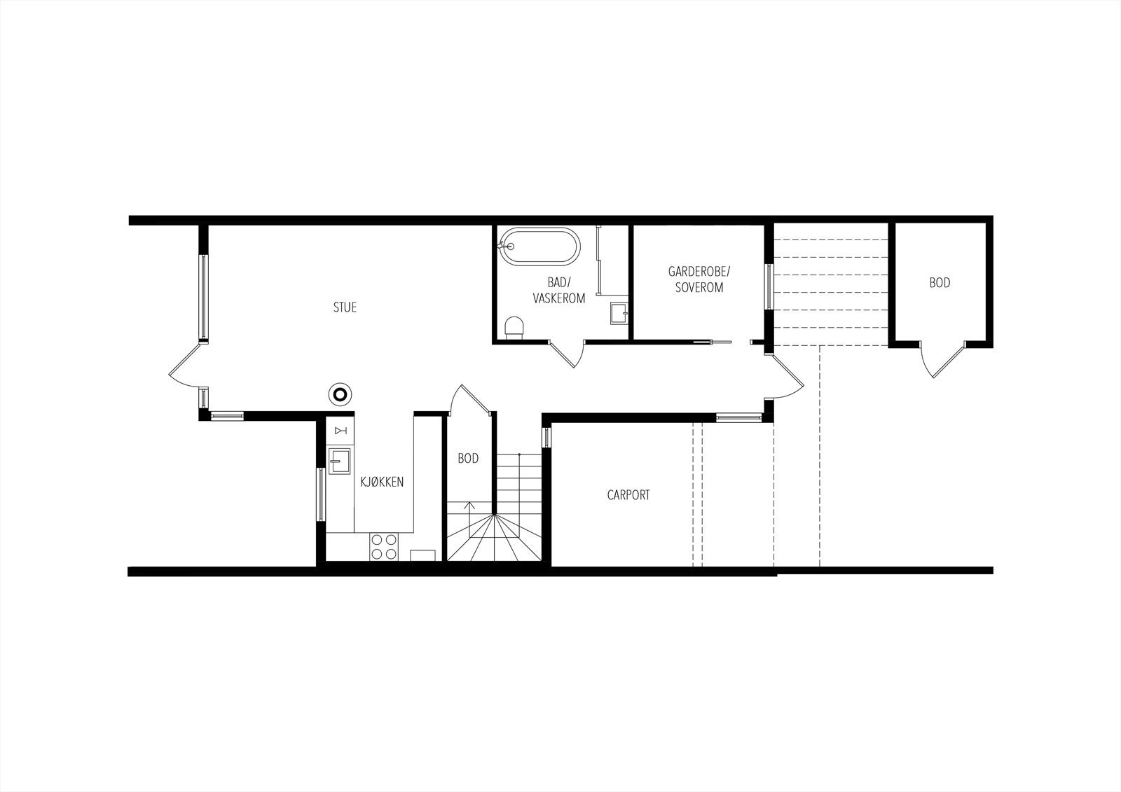 Plantegning 1. etg Galleribilde