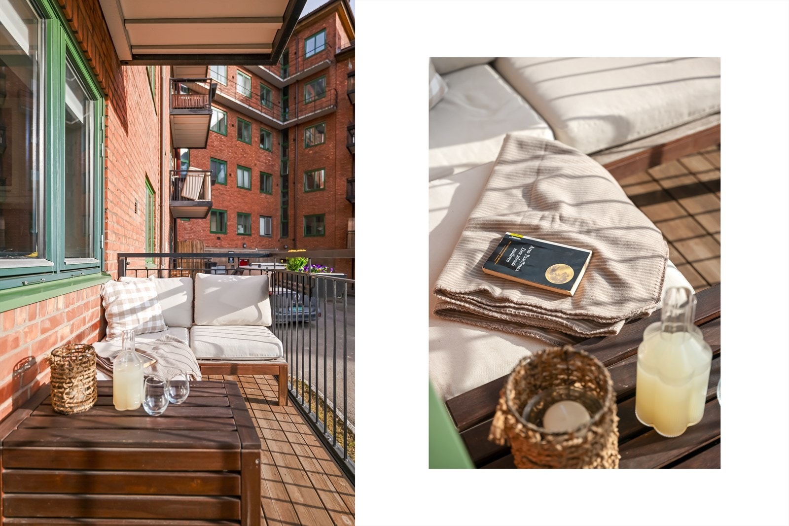 Her kan man enkelt nyte morgenkaffen i solen. Galleribilde