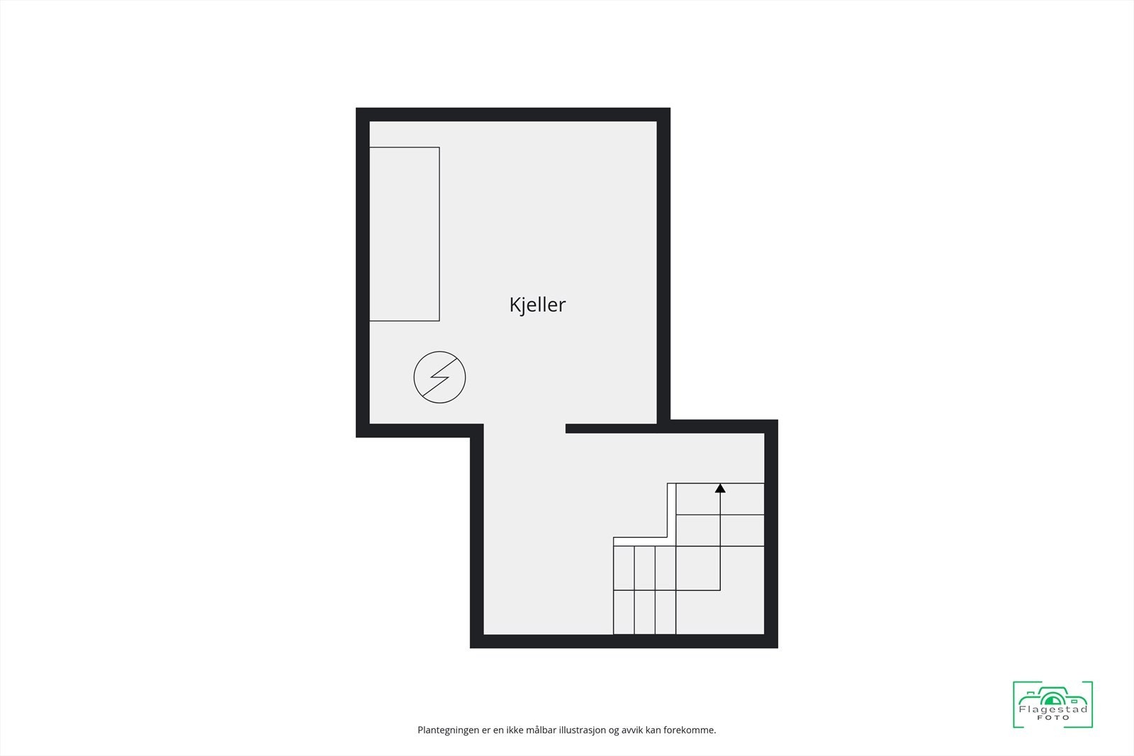 Kjelleren består av en romslig bod med gode lagringsmuligheter. Galleribilde