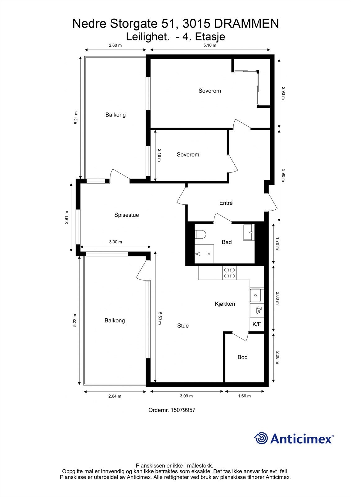 Plantegning 4. etasje Galleribilde