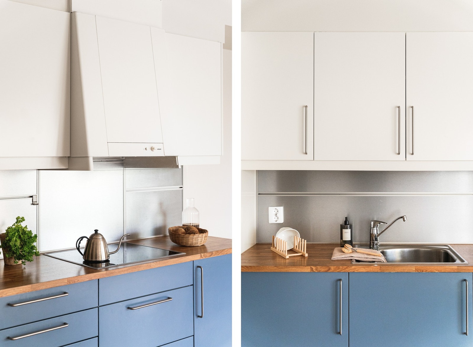 Det er utstyrt med følgende integrerte hvitevarer: Stekeovn, platetopp, ventilator ogoppvaskmaskin. Kjøleskapet er frittstående. Galleribilde