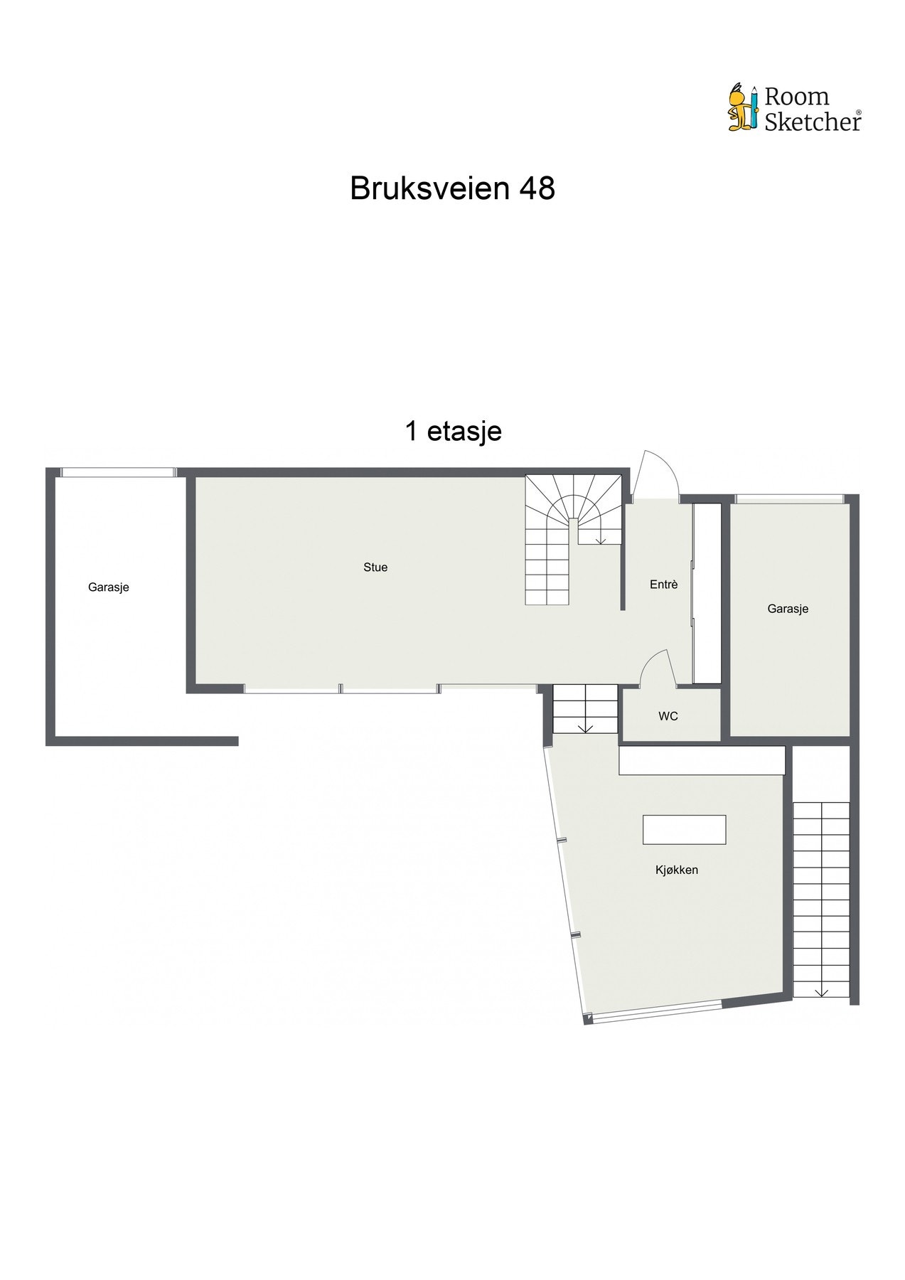 Plantegning 1.etasje Galleribilde
