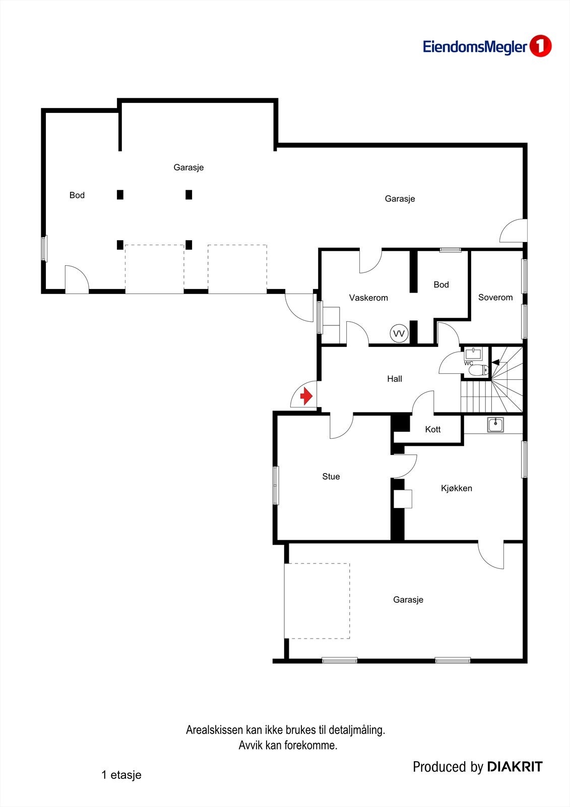 Plantegning underetasje Galleribilde