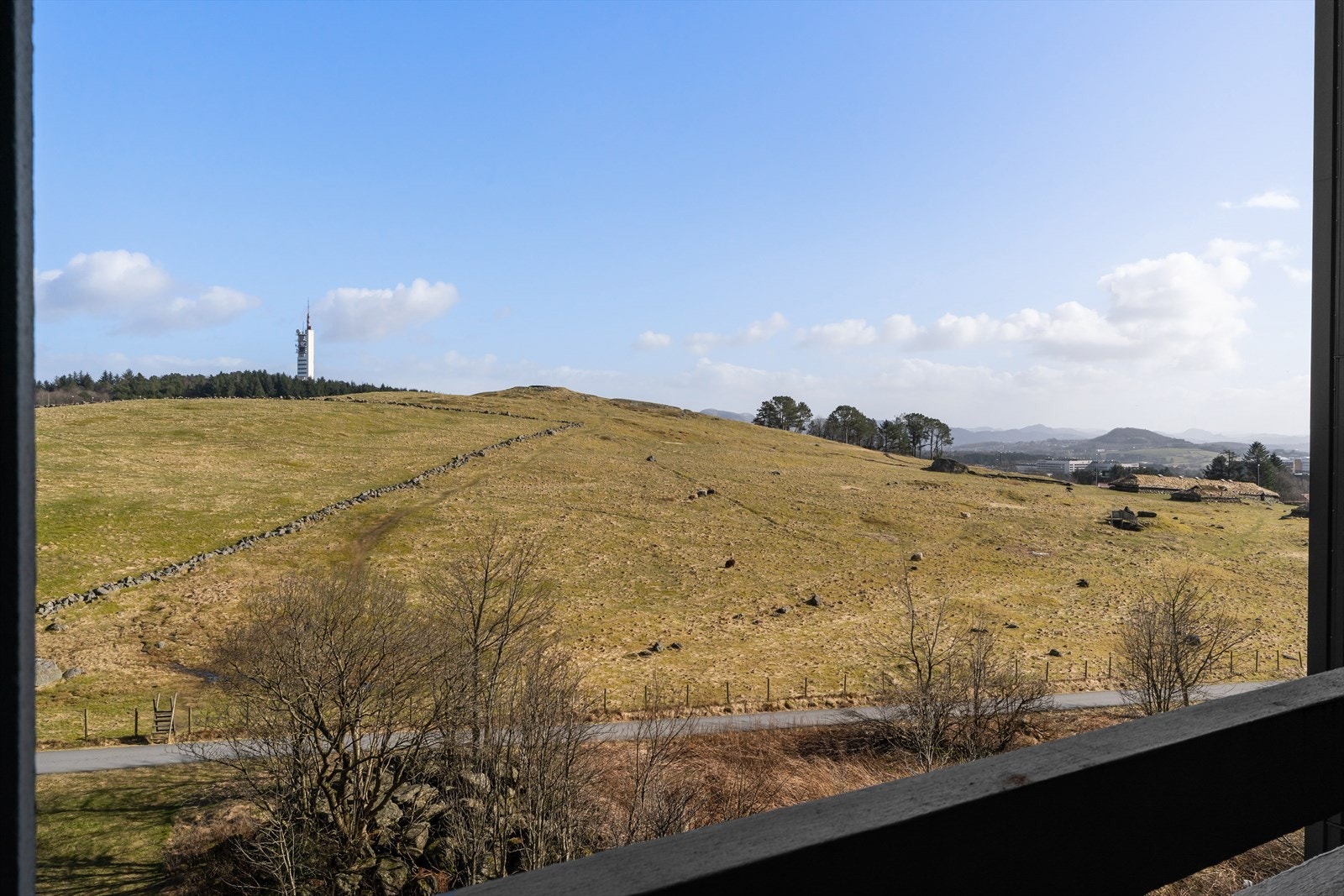 Utsikt mot Jernaldergården og Ullandhaugstårnet Galleribilde