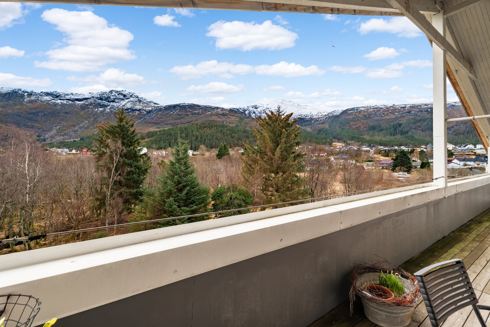 Utsikt fra sydvendt takterrasse. Galleribilde