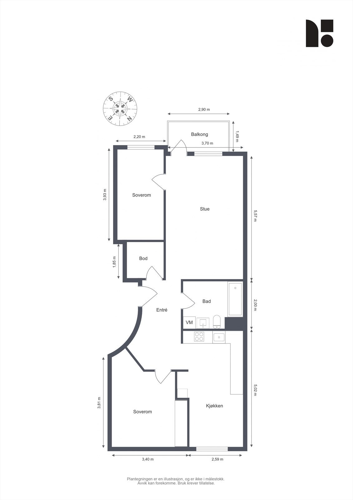 Plantegning Galleribilde
