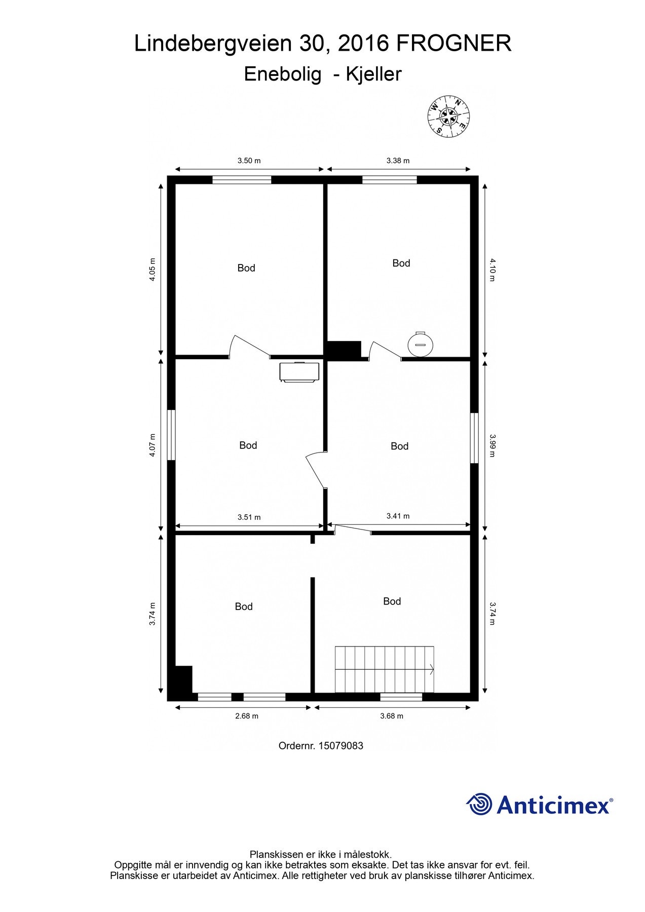 Plantegning kjeller. Galleribilde