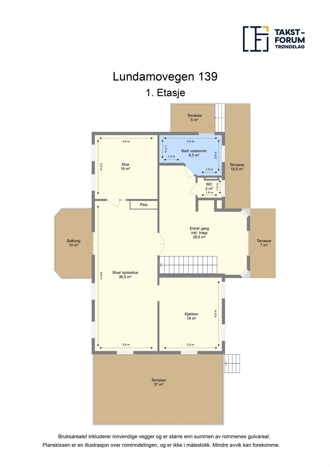 Planskisse - 1. etasje Galleribilde