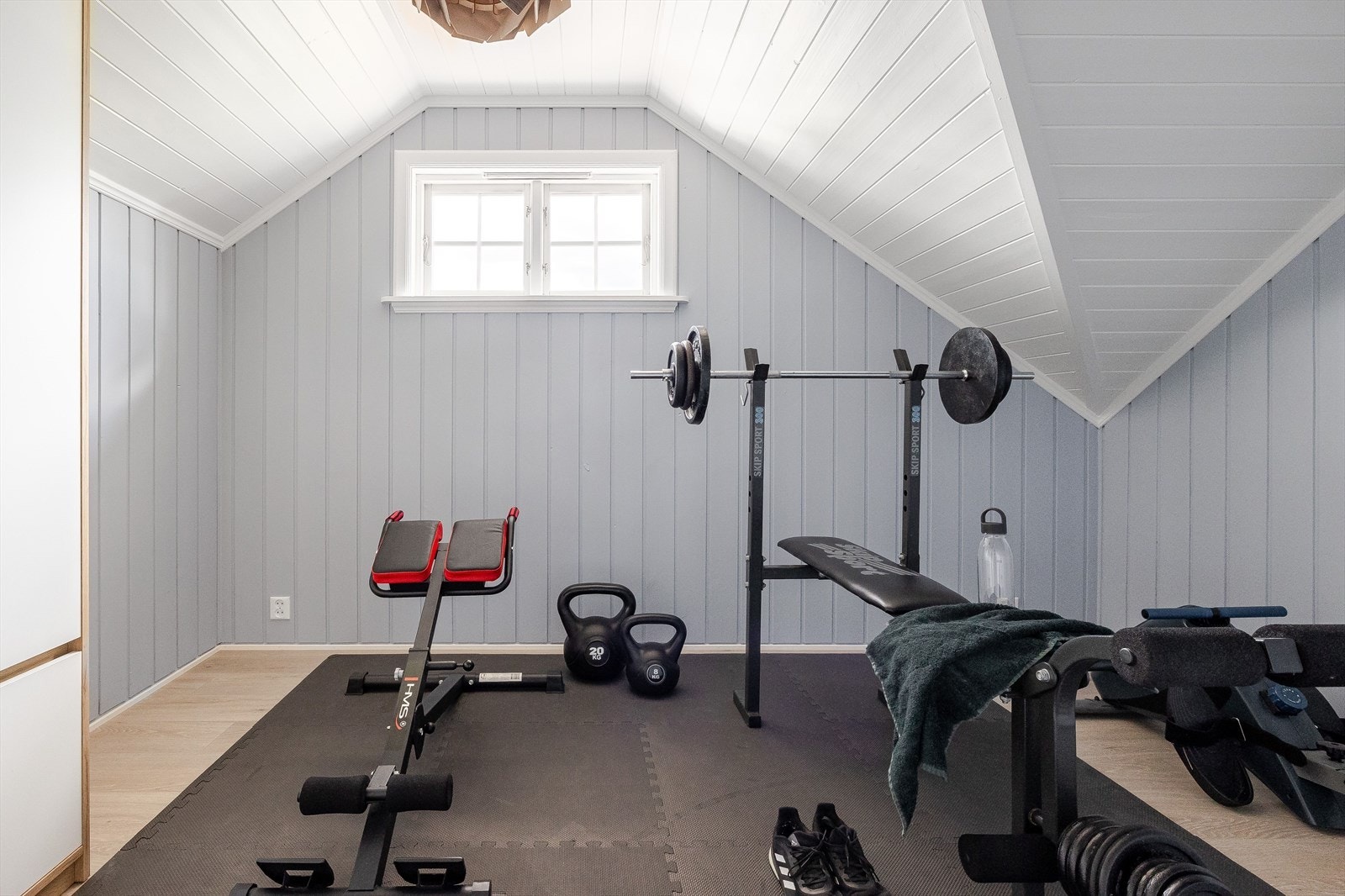 Soverom 4 er i dag innredet som et treningsrom. Galleribilde