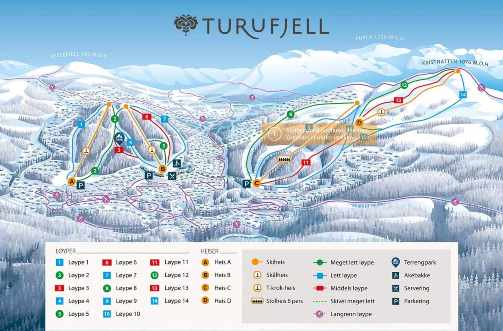 Turufjell skisenter har 3 heiser og 8 nedfarter. De er også i gang med utvidelse av anlegget med stolheis og bakker i lia opp mot Kristnatten. Galleribilde