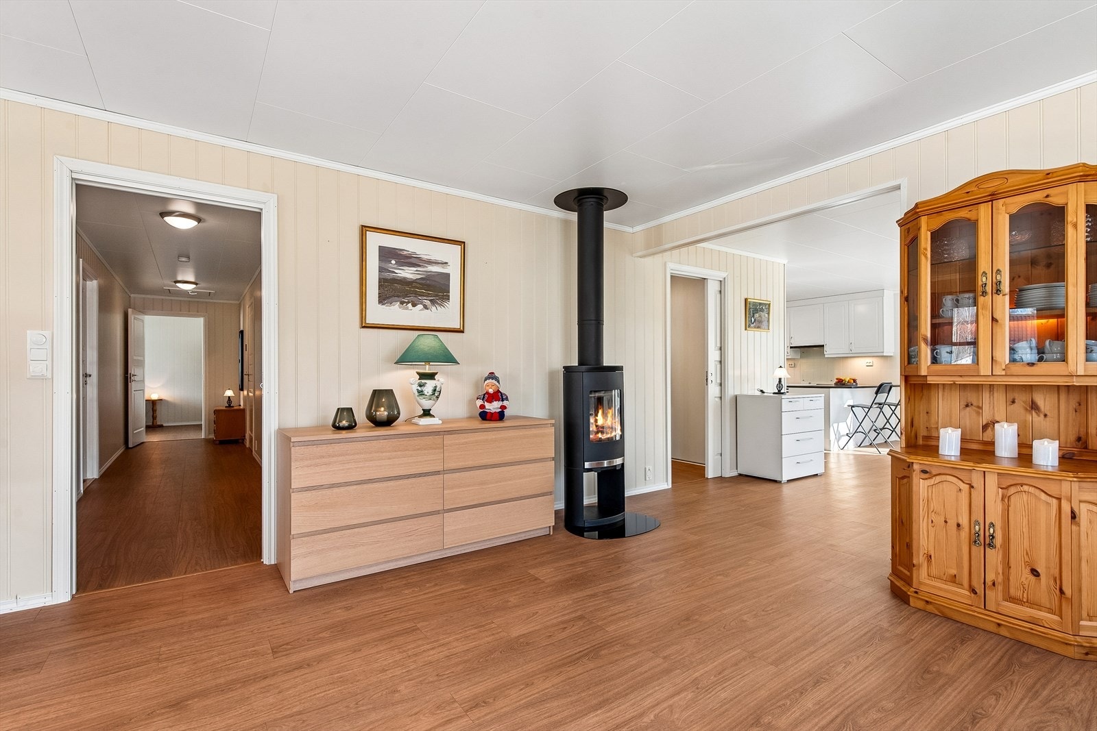 En moderne vedovn sørger for både varme og hygge. Galleribilde