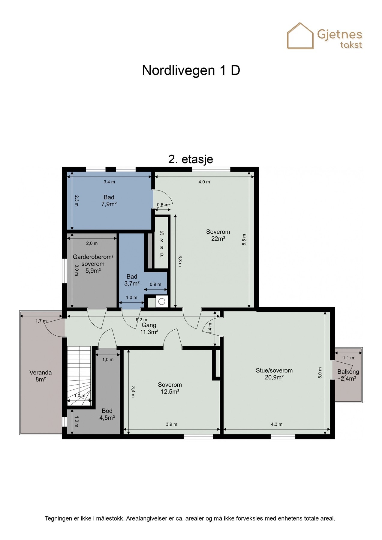 Plantegning 2.etasje. Galleribilde